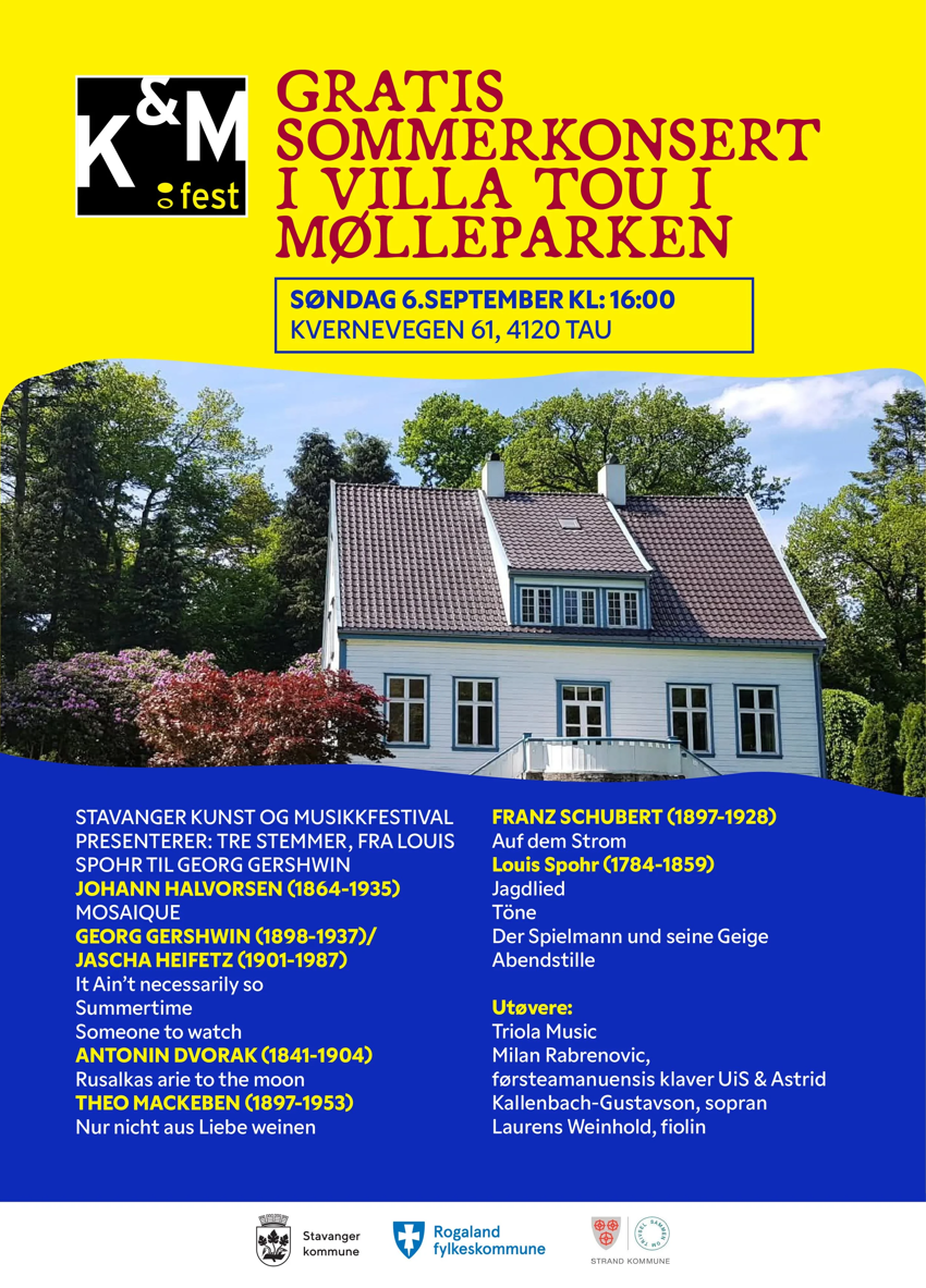 Sommerkonsert med klassiske toner i Villa Tou