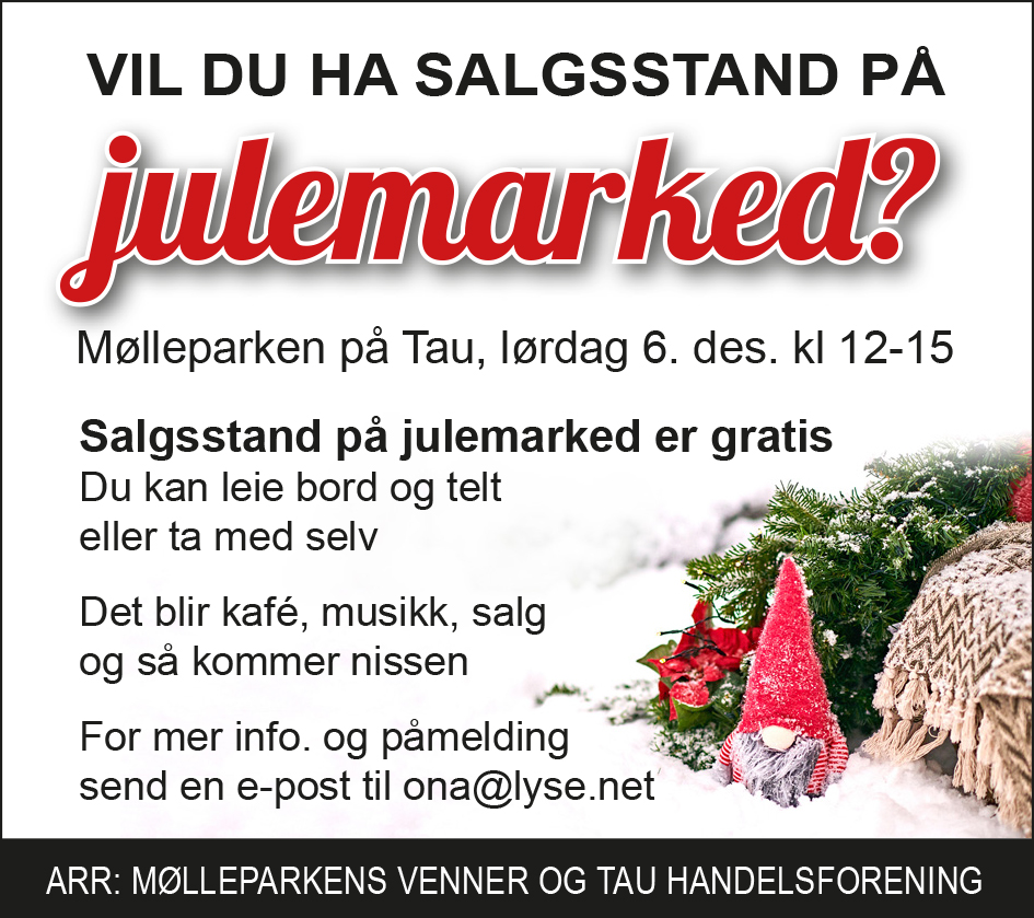 Artikkelbilde til artikkelen Vil du ha salgsstand på julemarked?
